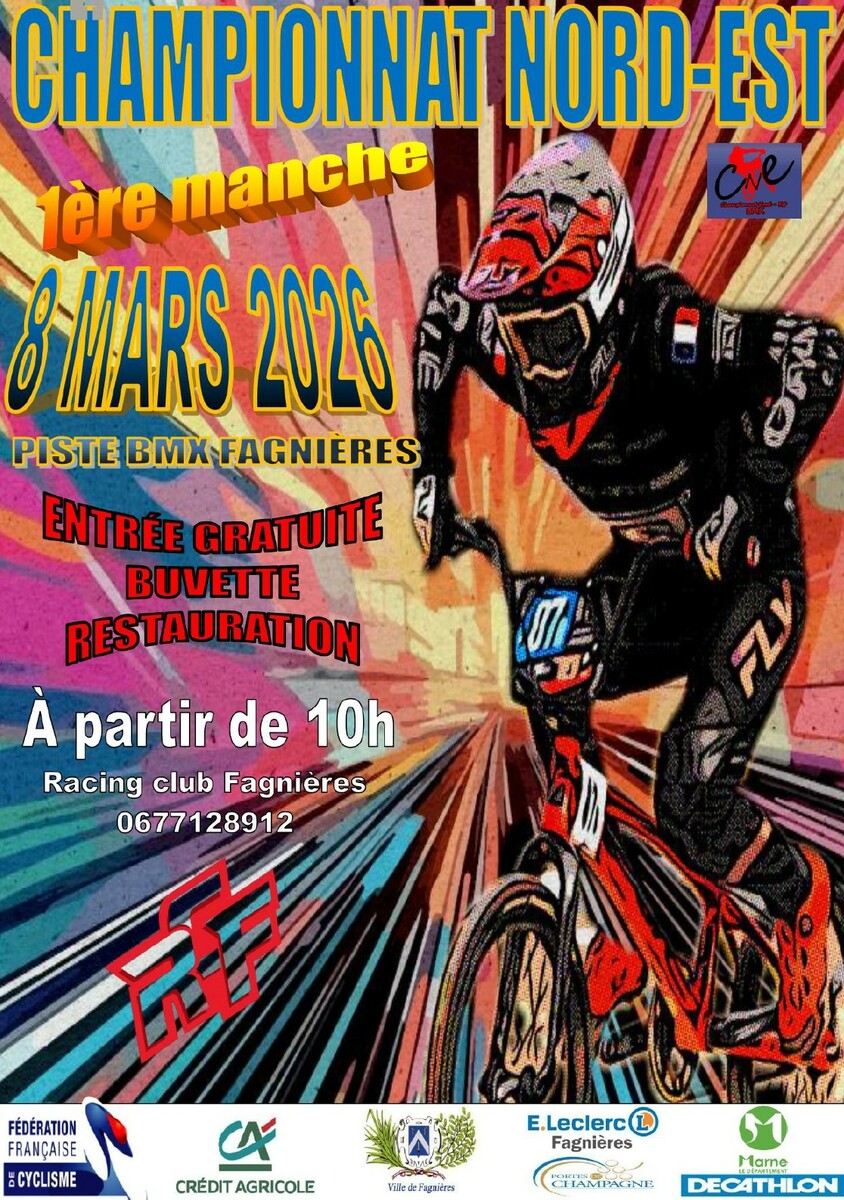 Championnat Nord-Est BMX - 1ère manche - 8 Mars - Fagnières