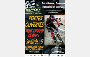 Essai BMX - Inscription aux portes-ouvertes - Créneau de 14h30 à 15h00