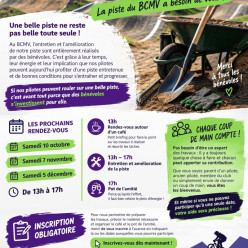 Tous en piste ! Le BCMV a besoin de vous